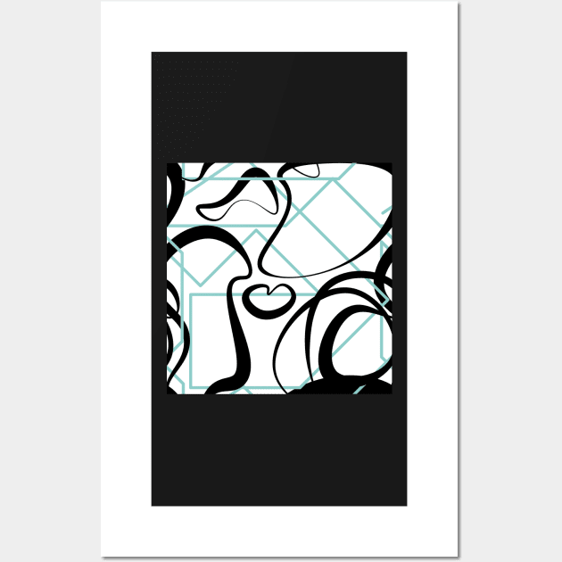 Abstract shapes geometric pattern Wall Art by nobelbunt